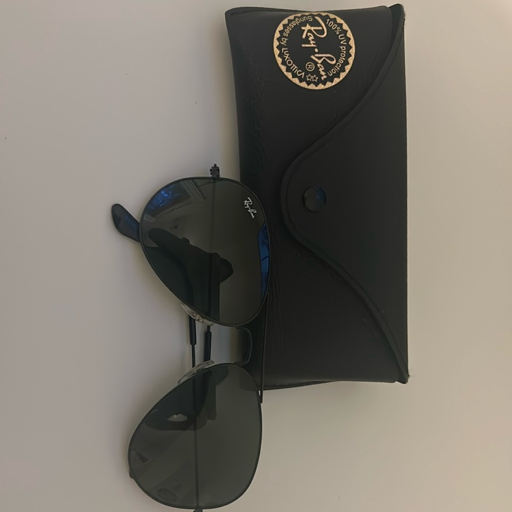 Authentic black aviators